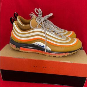 Nike Air Max 97 with Orange and Silver Accents